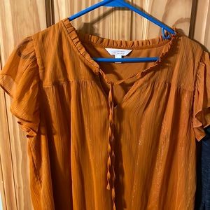 Lauren Conrad Mustard Yellow Blouse